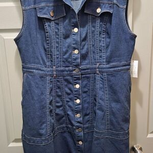 Eloquii Dark Blue Denim Dress